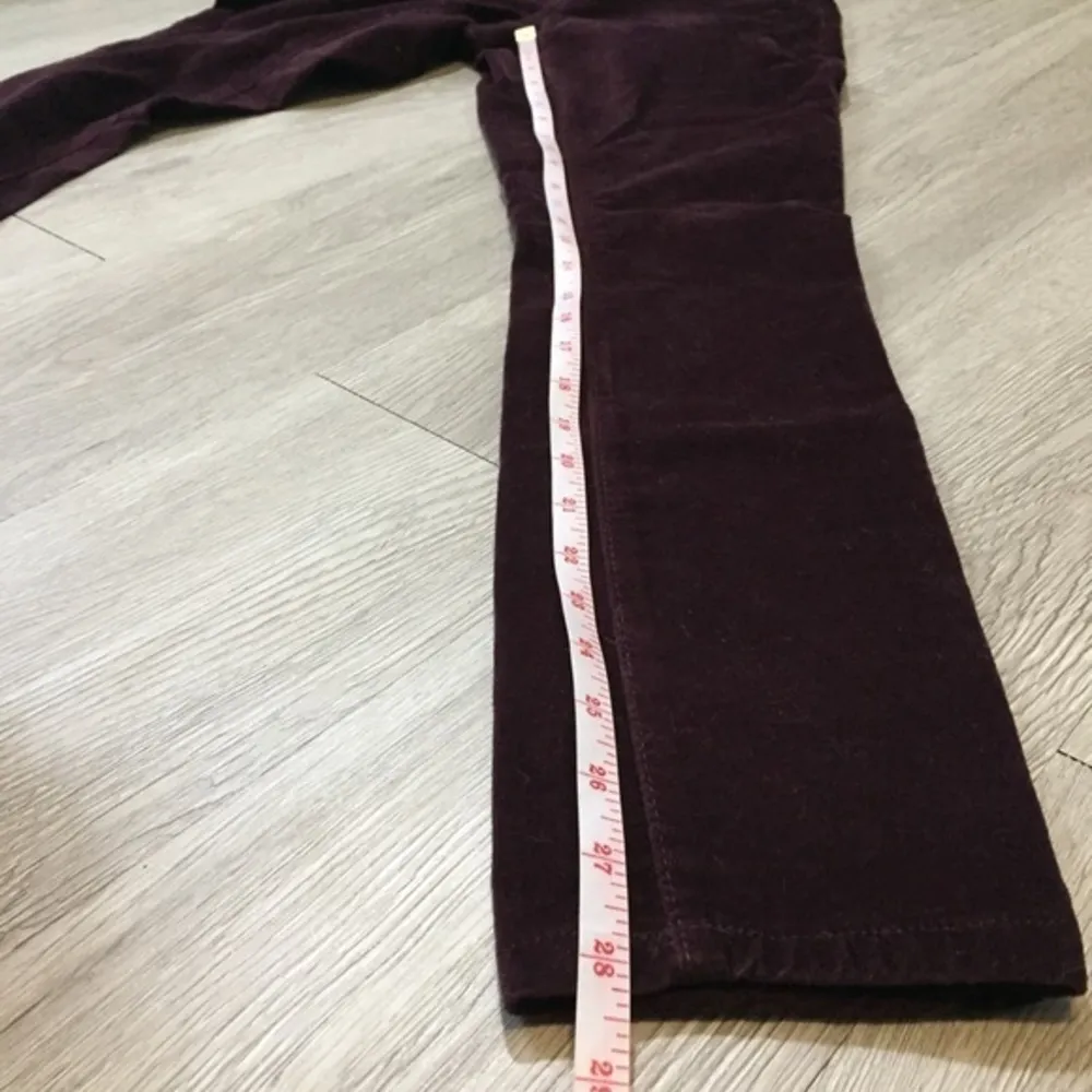 NWOT Purple Burgundy Velvet Skinny Jeans Pants New - Image 5