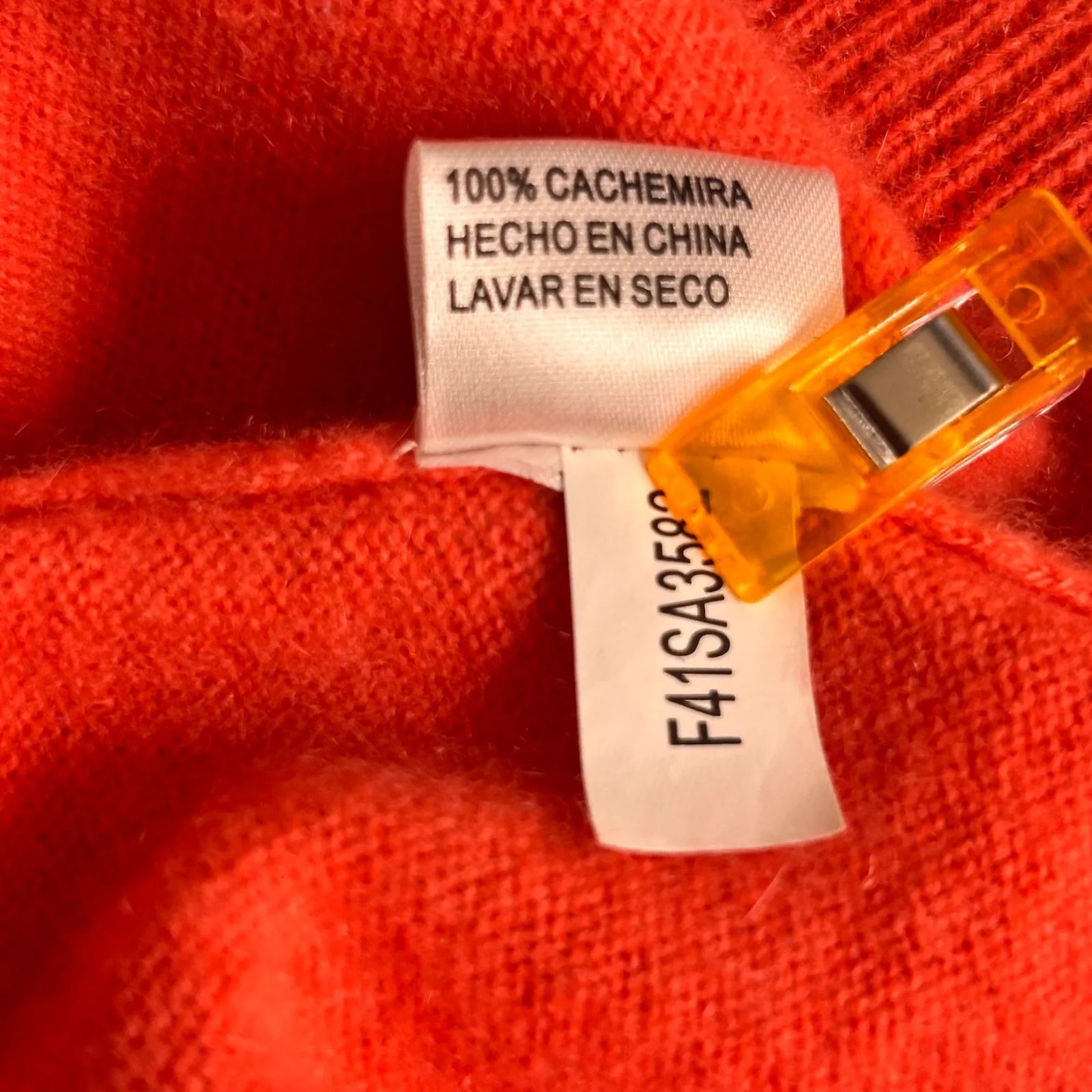 Alex Marie Cashmere Sweater Orange Large - Image 9