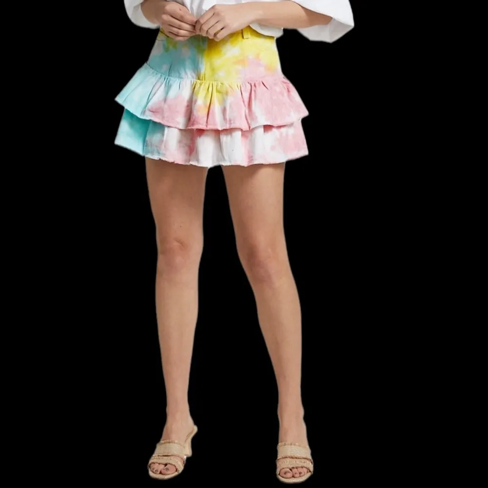 LOVESHACKFANCY
Landen Tie-Dyed Mini Skirt NWOT - Image 3