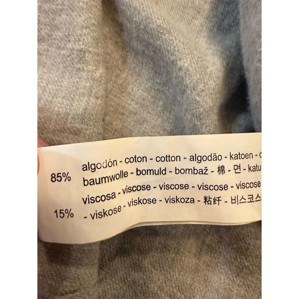 Zara Women's Gray Smocked Sleeve Mini Dress Size S Casual 3/4 Sleeve - Image 11