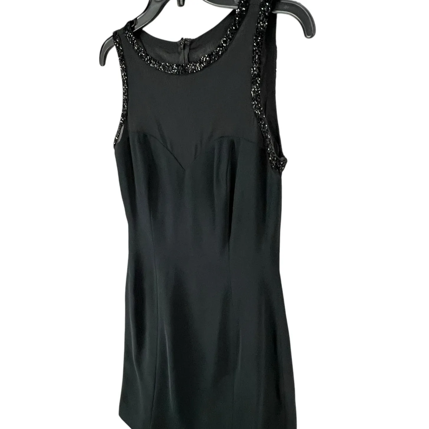 Lillie Rubin Vintage Y2K Sheath Dress Women 8 Black Beaded Cocktail Evening Glam - Image 2