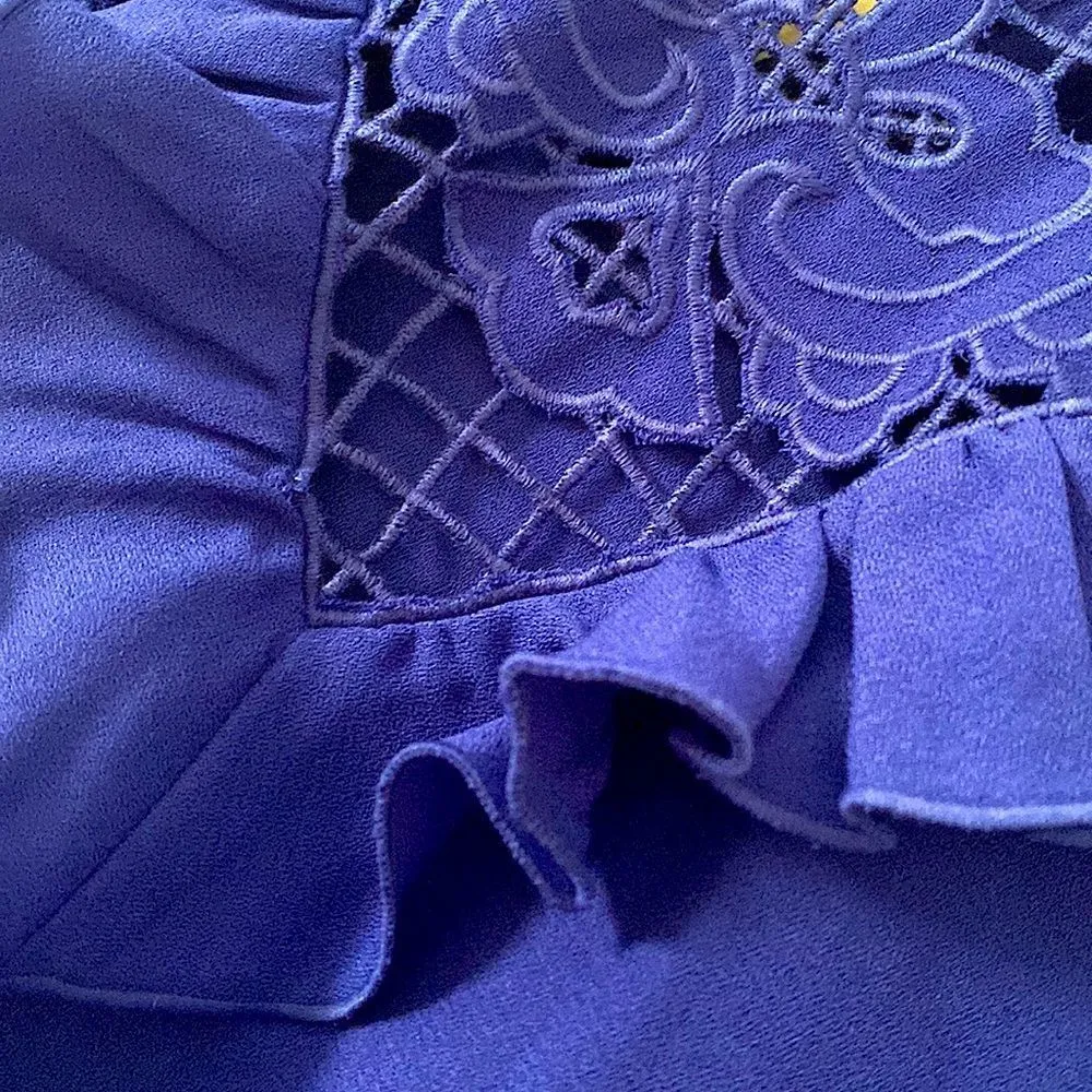 Halogen eyelet blouse top size XXS - Image 6