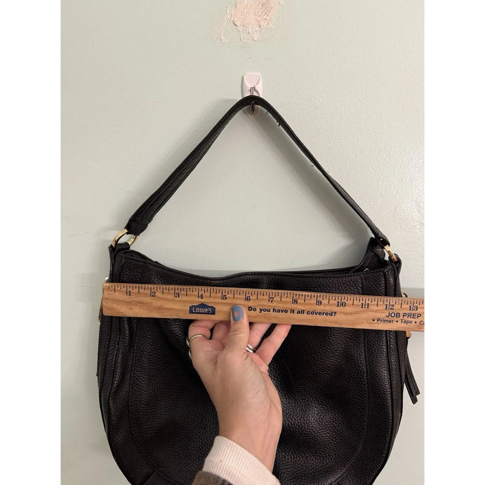 Michael Kors Julia Convertable Medium Shoulder Hobo Bag Black Leather - Image 2