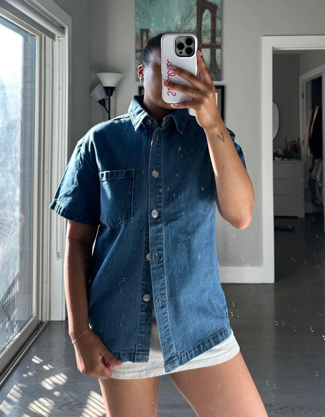 PARKE  Denim Button Up Shirt - Image 8