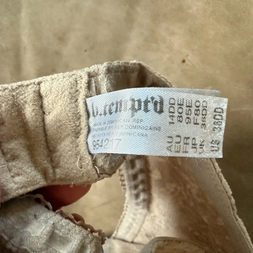 B. Tempt’d by Wacoal Modern Method Strapless Bra Au Natural Beige Size 36DD Tan - Image 6