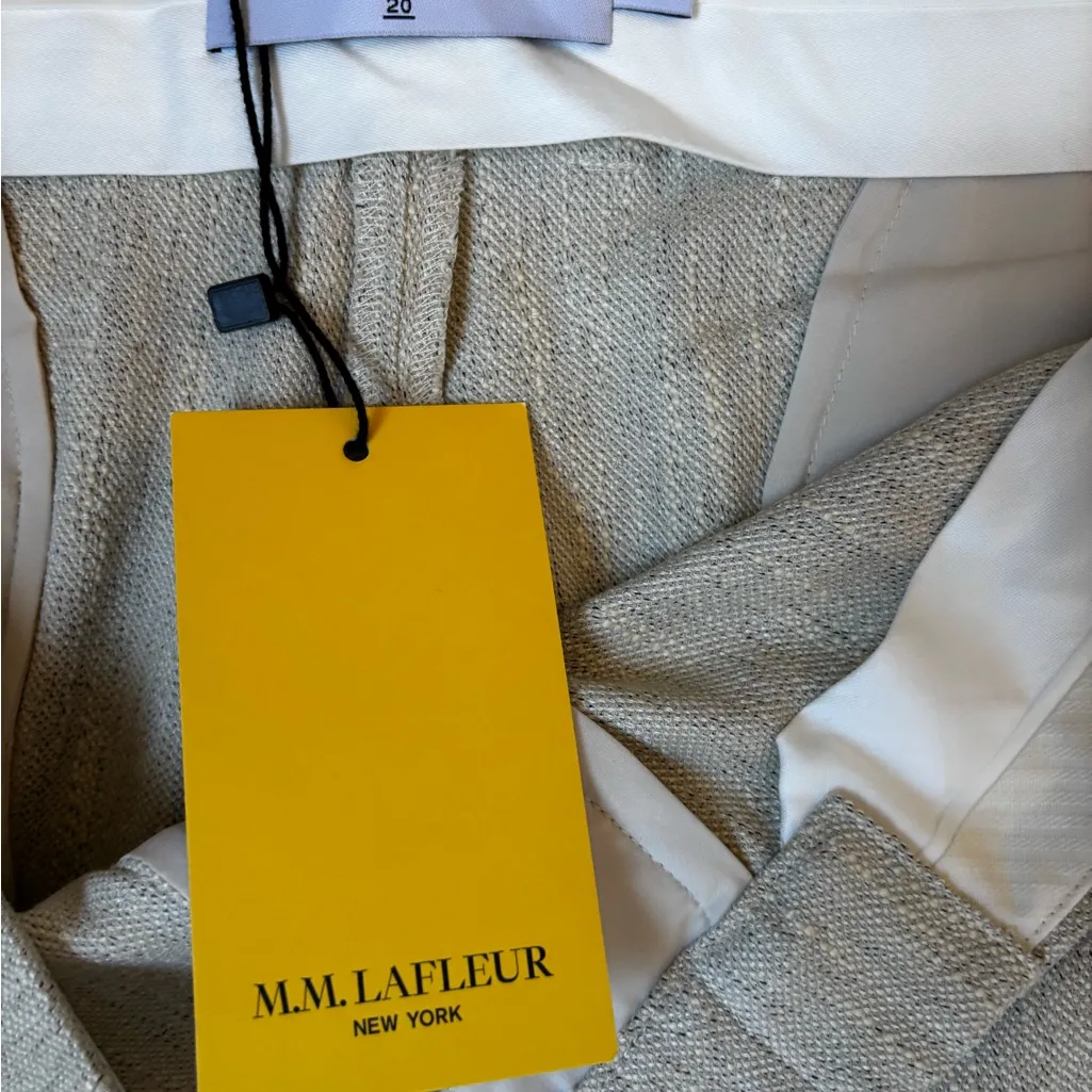 MM Lafleur The Pearl Pant - Cotton Tweed COLOR: IVORY Size 20 Pearl 1.0 - Image 7