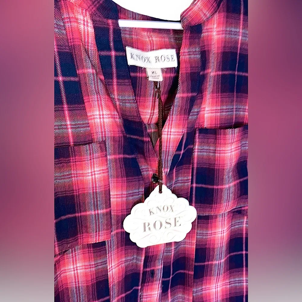 Knox Rose plaid button down XL - Image 3