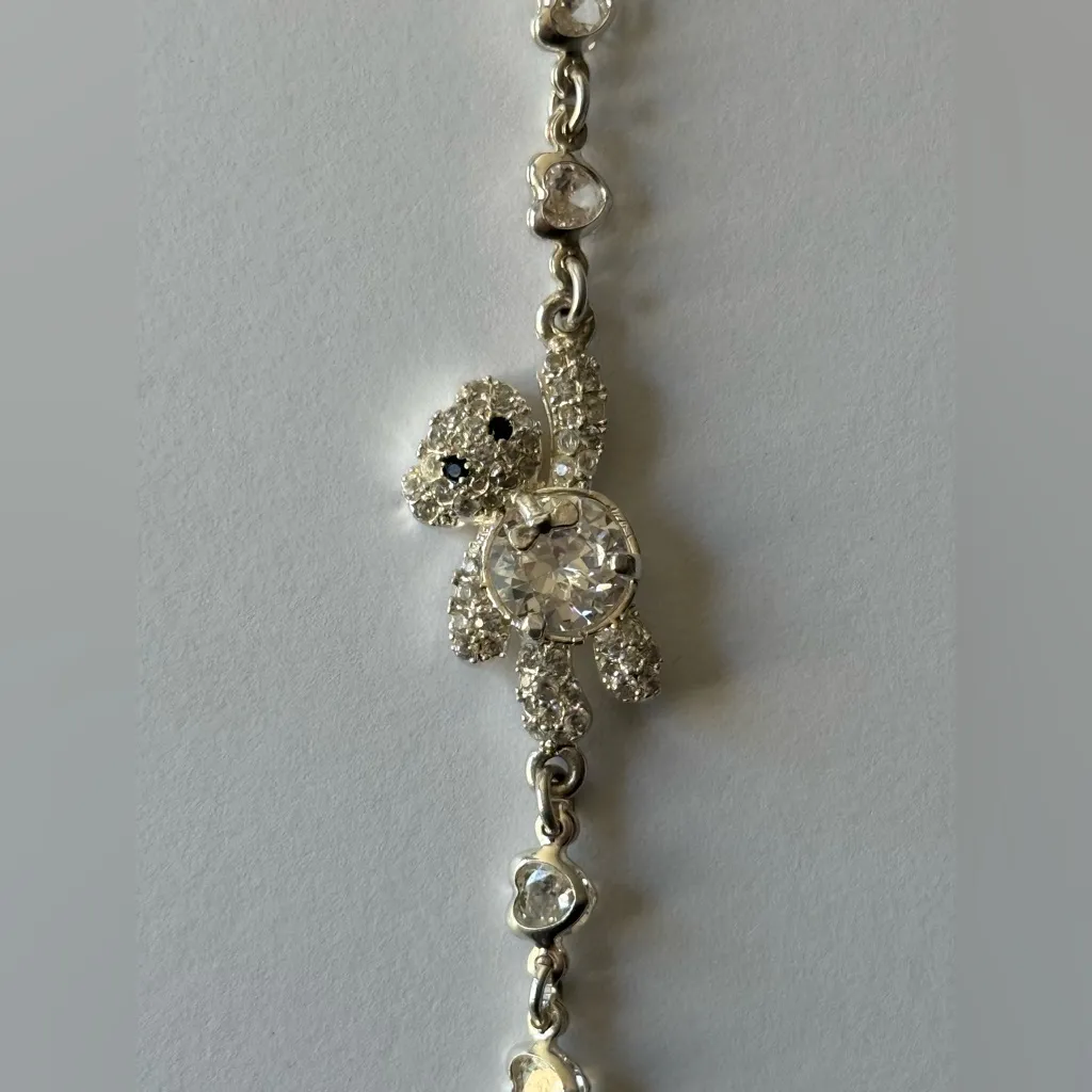 Elegant Silver 925 Bracelet with Teddy Bear Design 💎 - Image 2