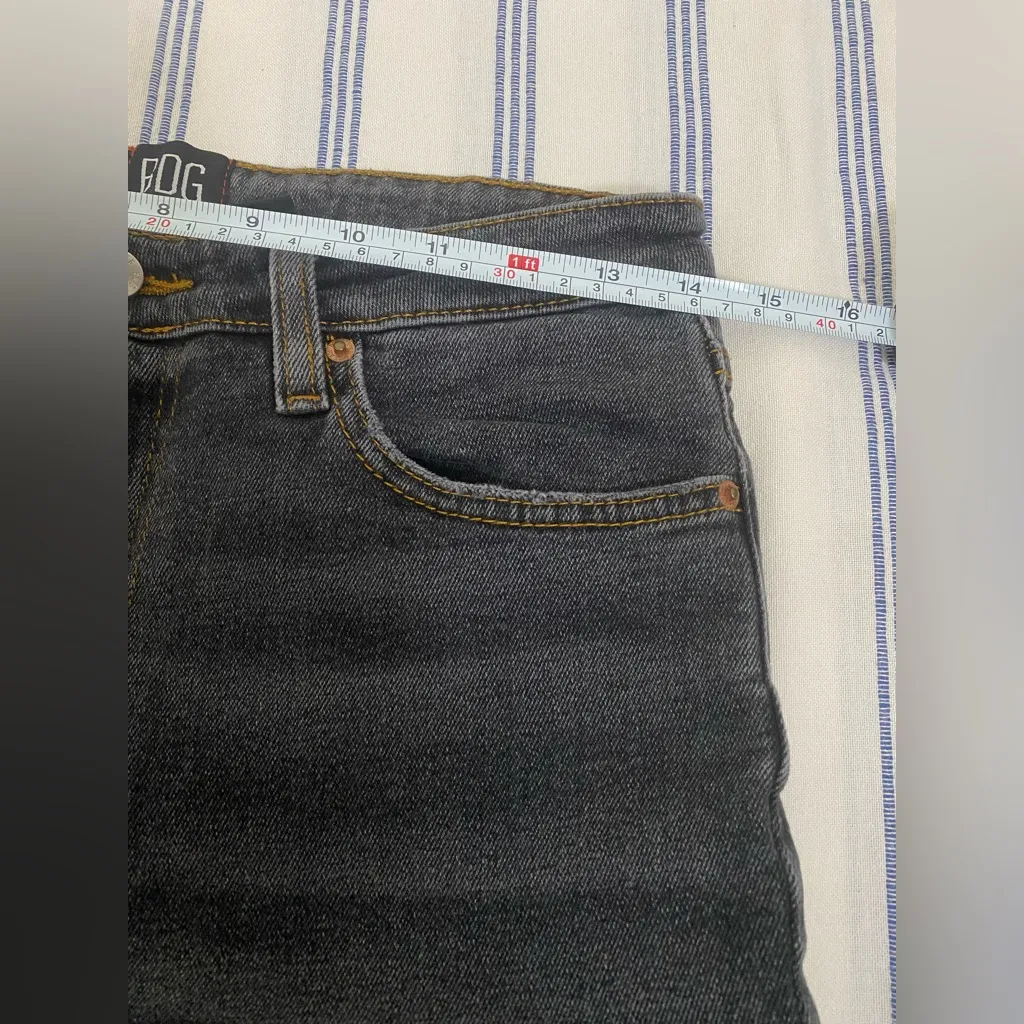 BDG Urban Outfitters Girlfriend High Rise Jeans Women's 29 Black Distressed - Image 7