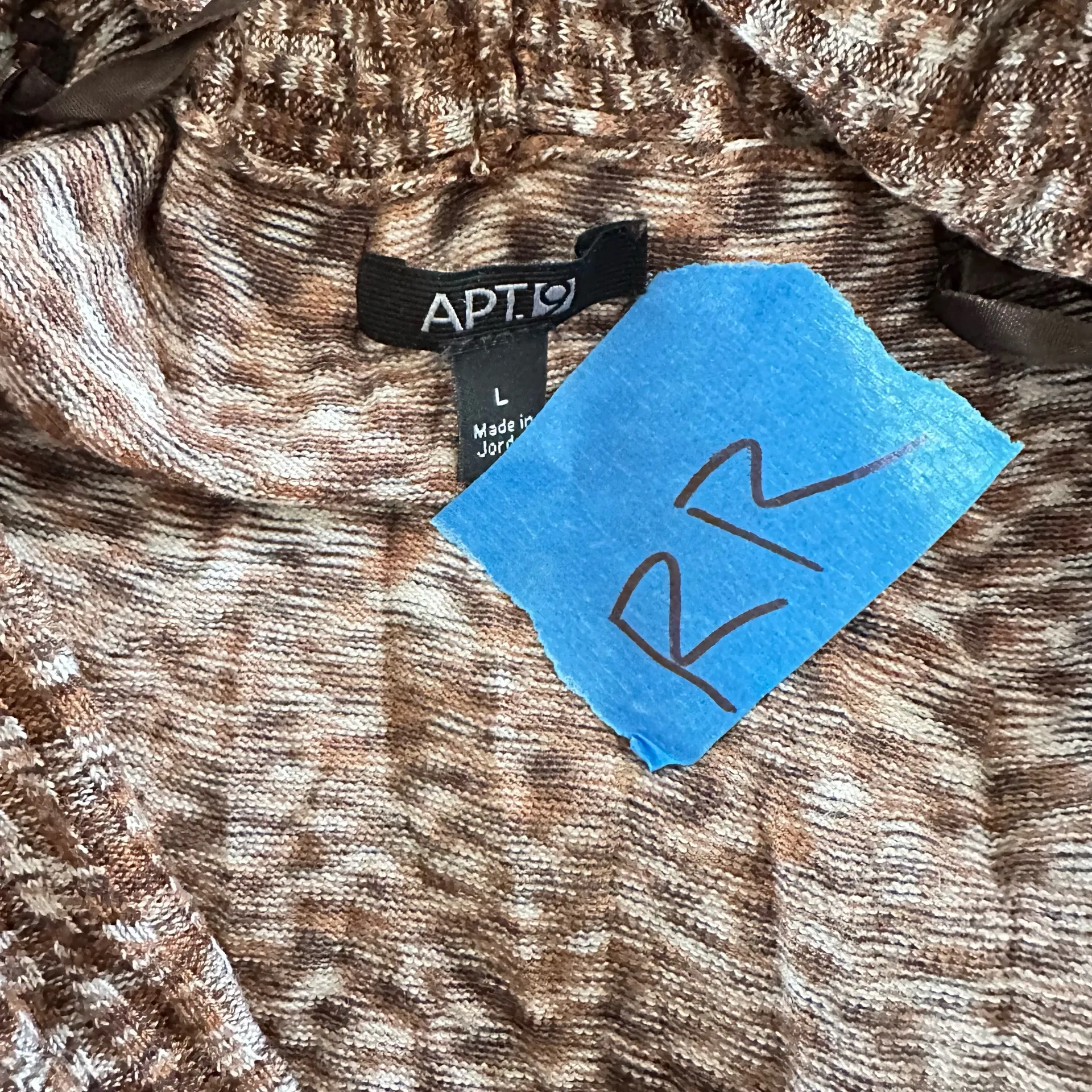 Apt 9 Short Sleeve brown Sparkle Cowl Neck Sweater Size L - Image 7