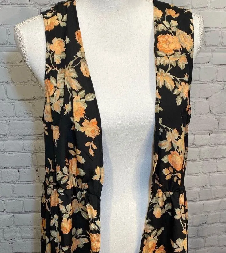  Floral Maxi Vest Duster Clementine  - Image 4
