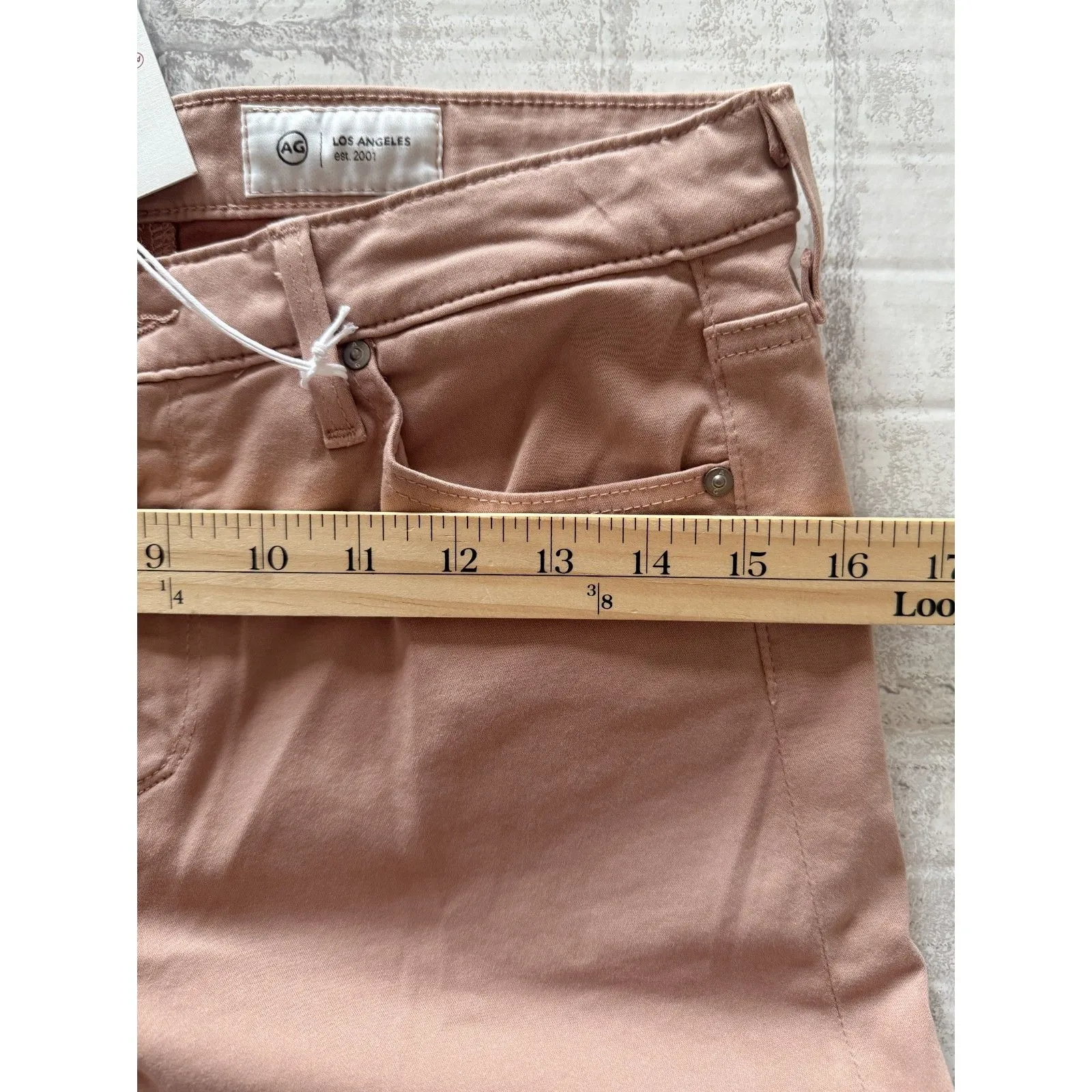 NWT AG The Prima Cigarette Leg Skinny Rose Cloud Mid Rise Jeans Sz 28 MSRP $198 - Image 5