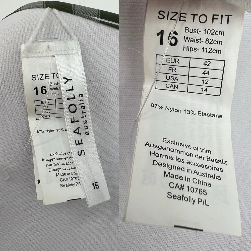 Seafolly  Check Printed Bikini Green Set - Image 3