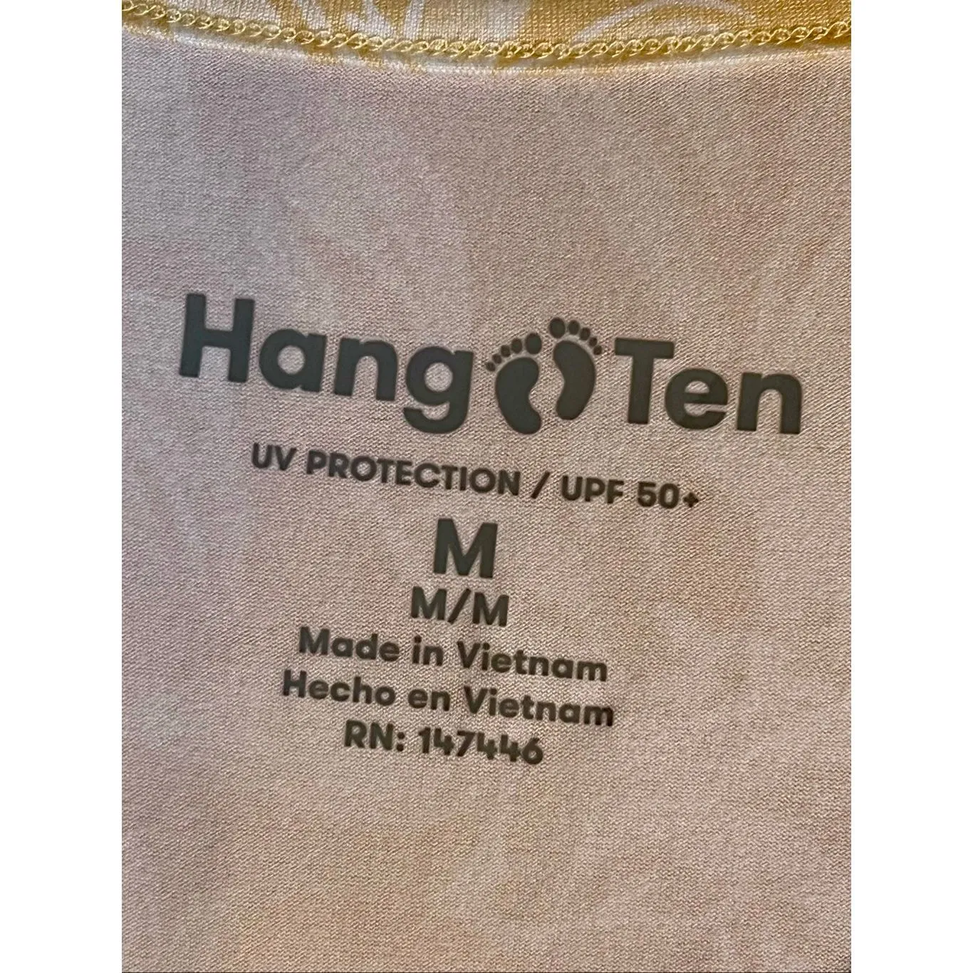 Hang Ten Women’s Yellow Beach Soft Floral Pocket Long Sleeve UPF 50+, Size Med - Image 3