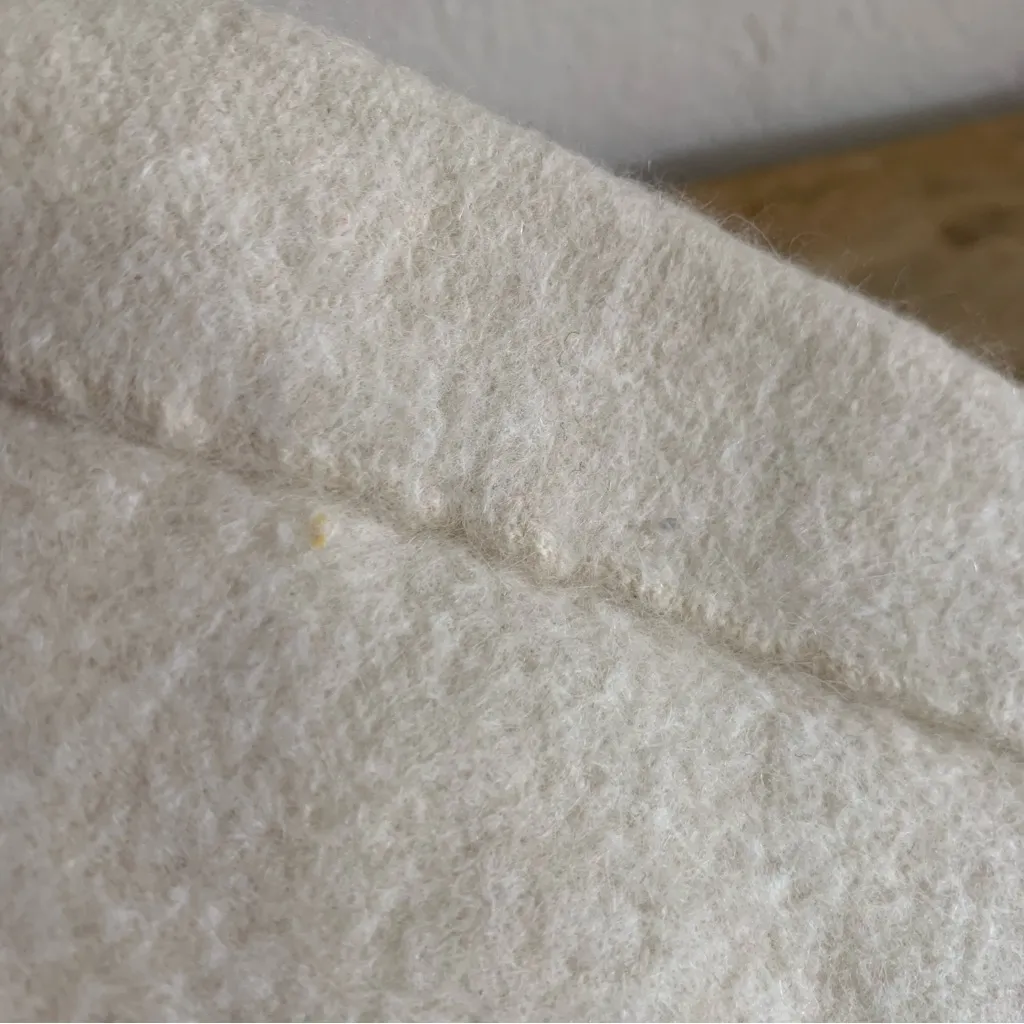 vintage rabbit hair knit shawl round ends scarf - Image 3