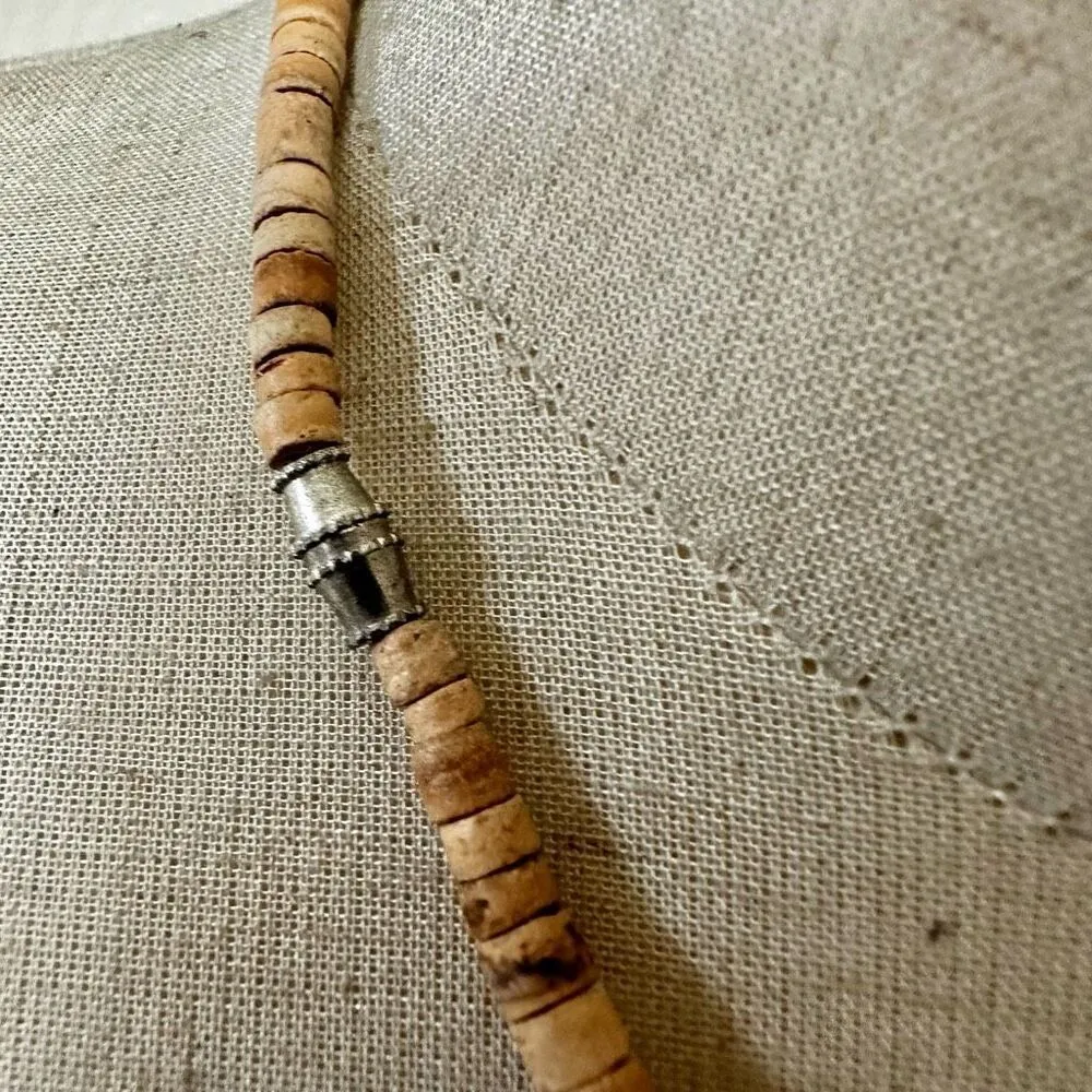 Coconut shell unisex necklace Brown - Image 4