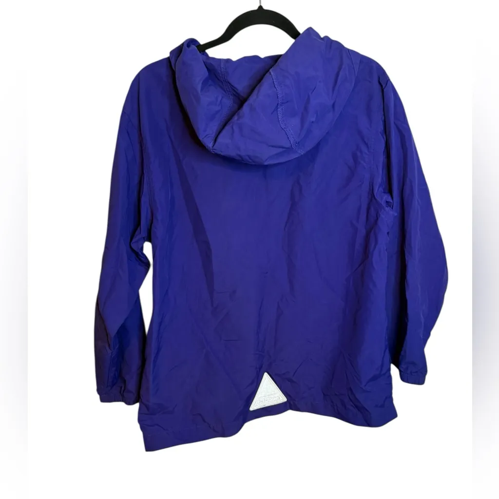 L.L. Bean Vintage Royal Blue Nylon Anorak Size L - Image 2