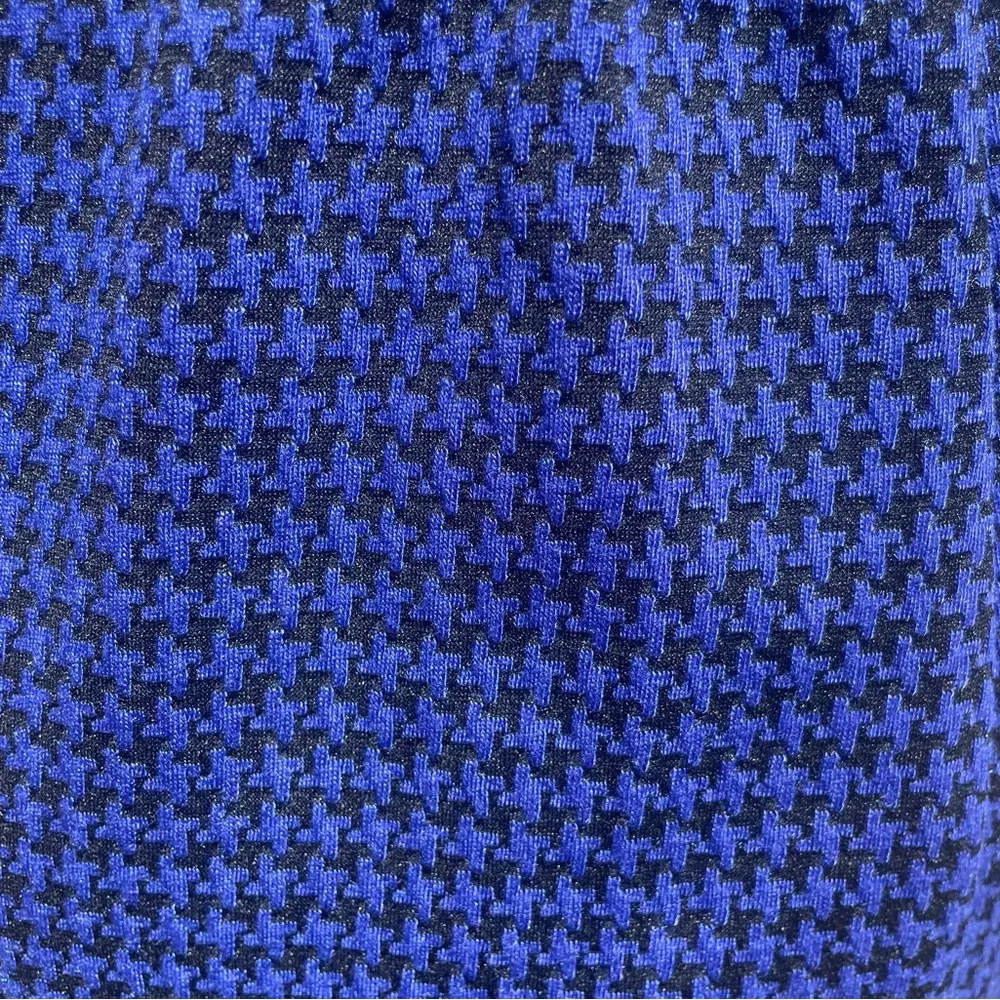Cha Cha Vente black/blue houndstooth print midi skirt / 2X / Excellent condition - Image 9
