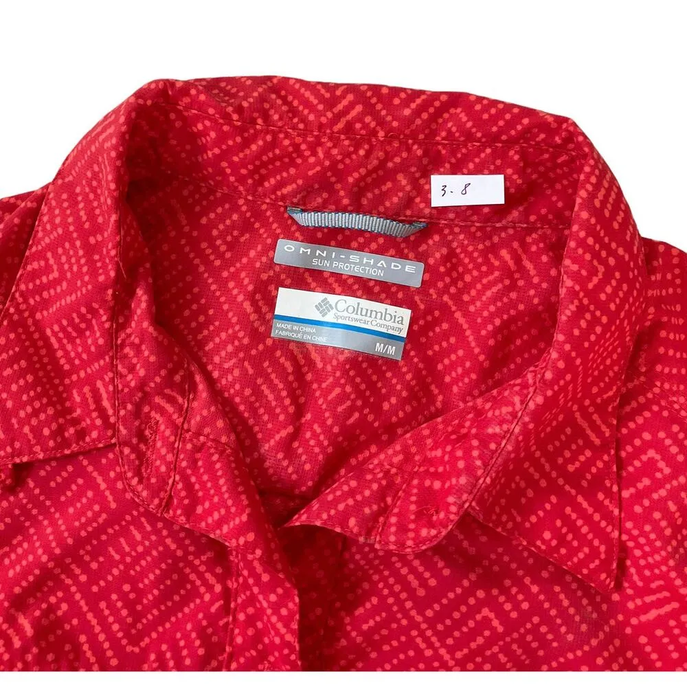 Colombia Red Orange Omni Shade Sun Protection Women's Size Medium | 3-8 - Image 5