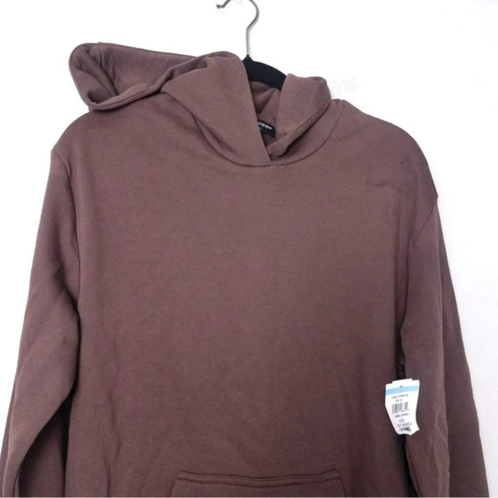 NWT Naked Wardrobe Keep It Chill Hooded Sweatshirt XS Chocolate Oversized Terry - Image 7
