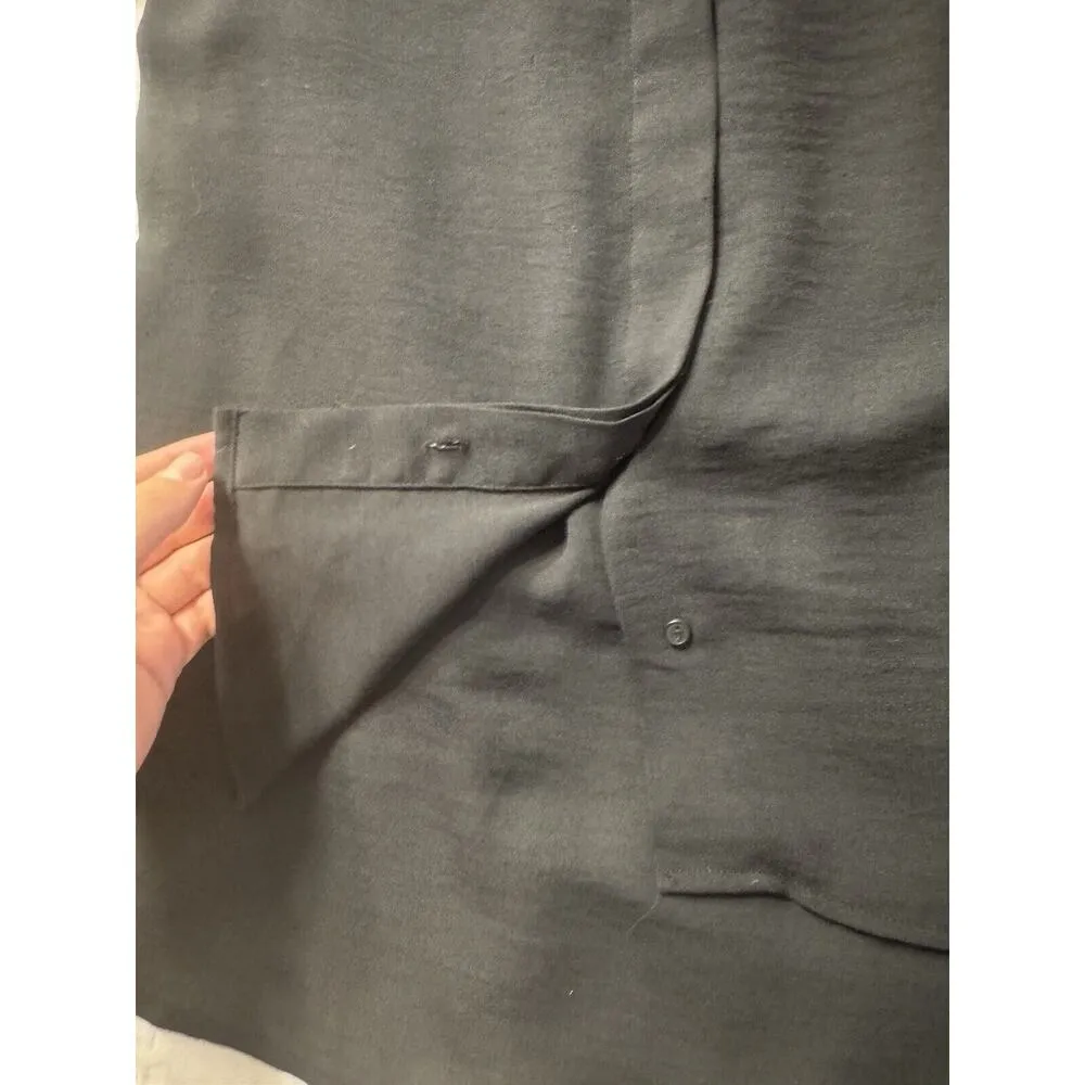 H&M Black Sheer Blouse Women's Size 2 Old Money Work Career Clean Girl - Image 2