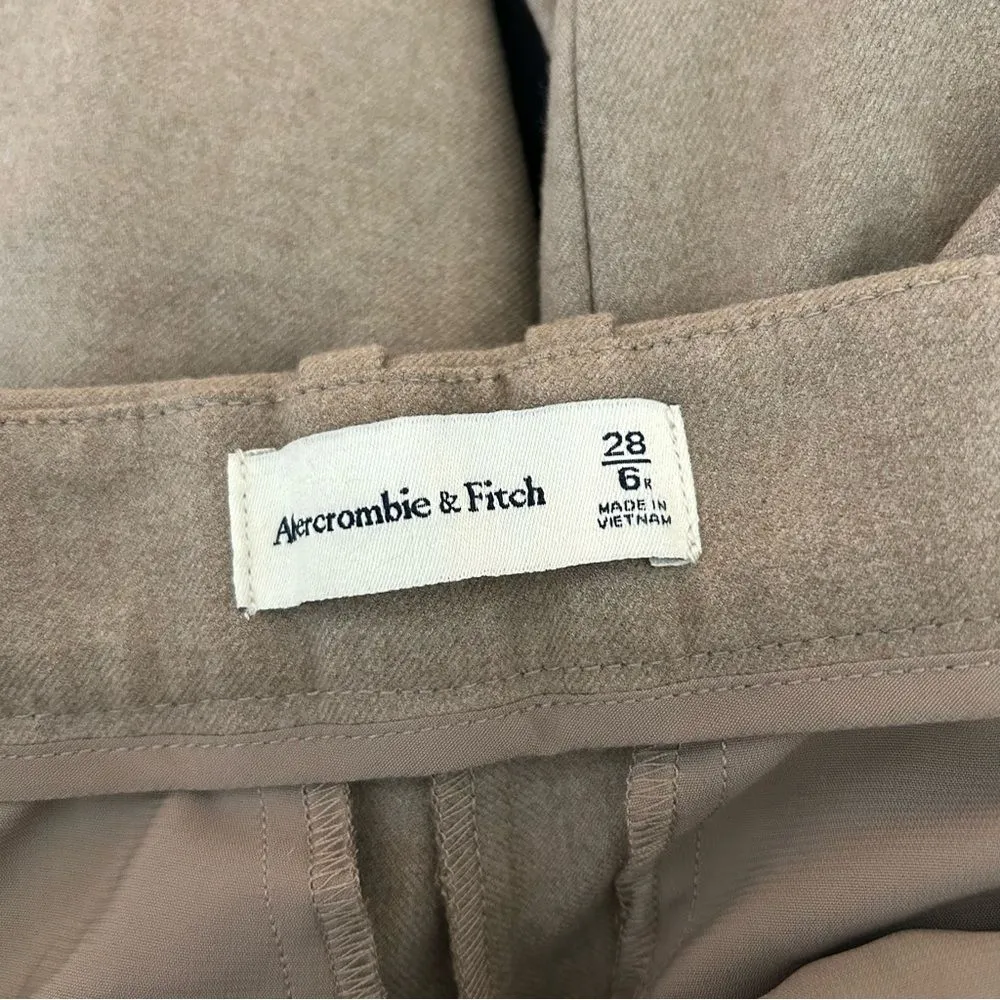 Abercrombie & Fitch Brushed Suiting Tailored Cargo Wide Leg Pants Size 28 6 - Image 7