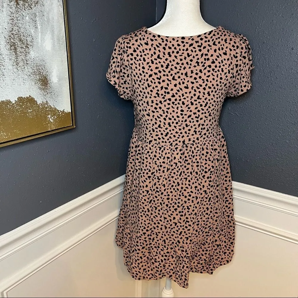 Savanna Jane Daria Embroidered Babydoll Dress Brown - Image 10