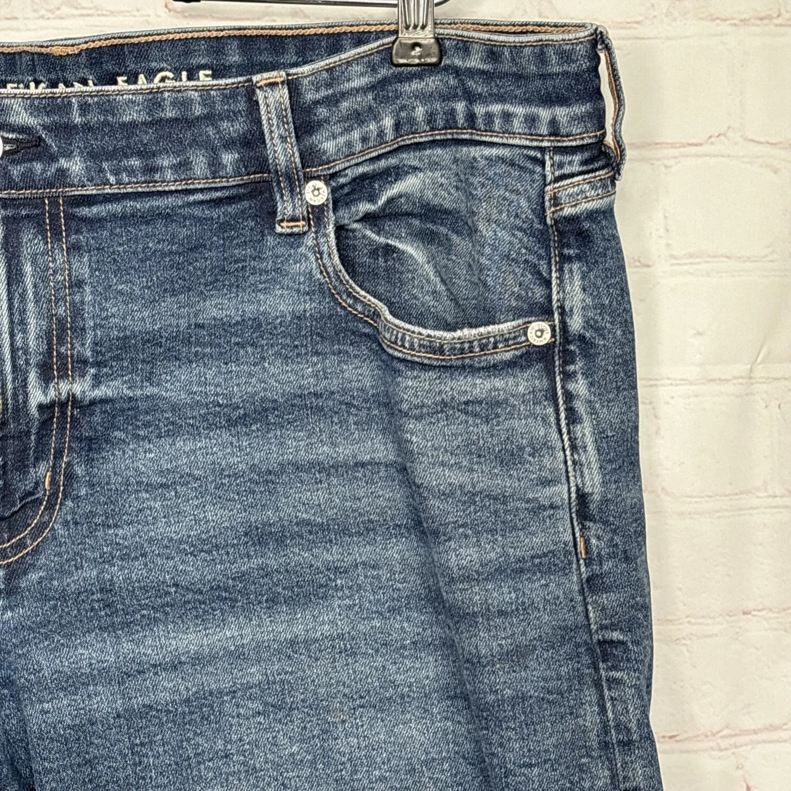 American Eagle Jeans 16 Long Low Rise Baggy Wide Leg Stretch Y2K Inspired‎ - Image 4