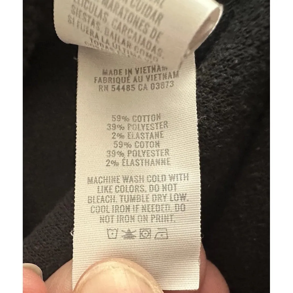 Aerie Oversized Wonder Waffle Knit Pullover Womens Medium Black Cozy Lounge - Image 7