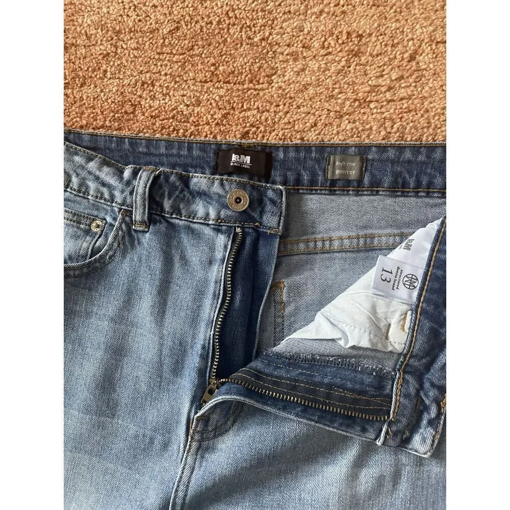 L&M Black Label Jeans Women’s Size 13 Bootcut High Rise Stretch Cowlgirl Biker Blue - Image 3