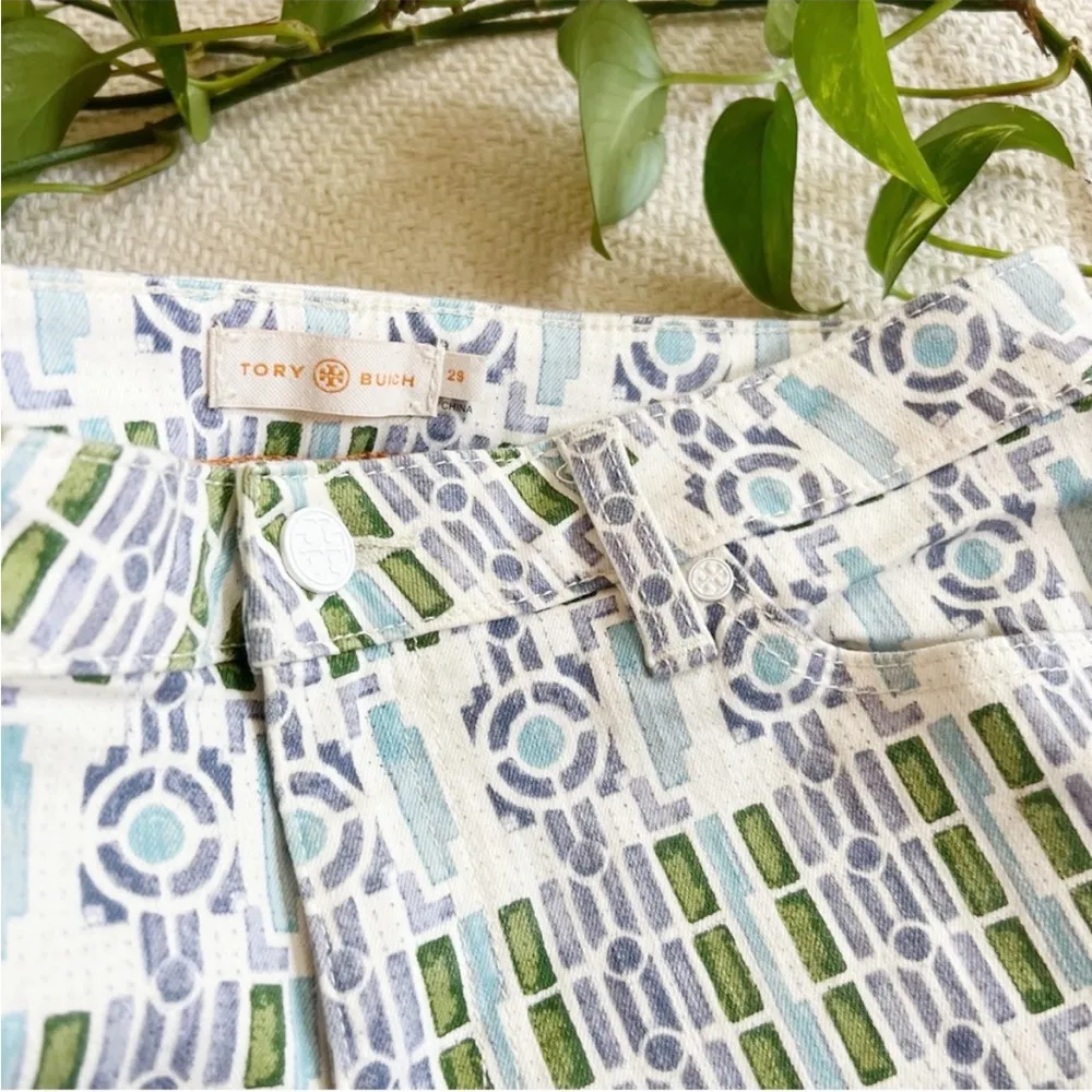 Alexa Cropped Skinny Jeans Geometric Map pattern - Image 4