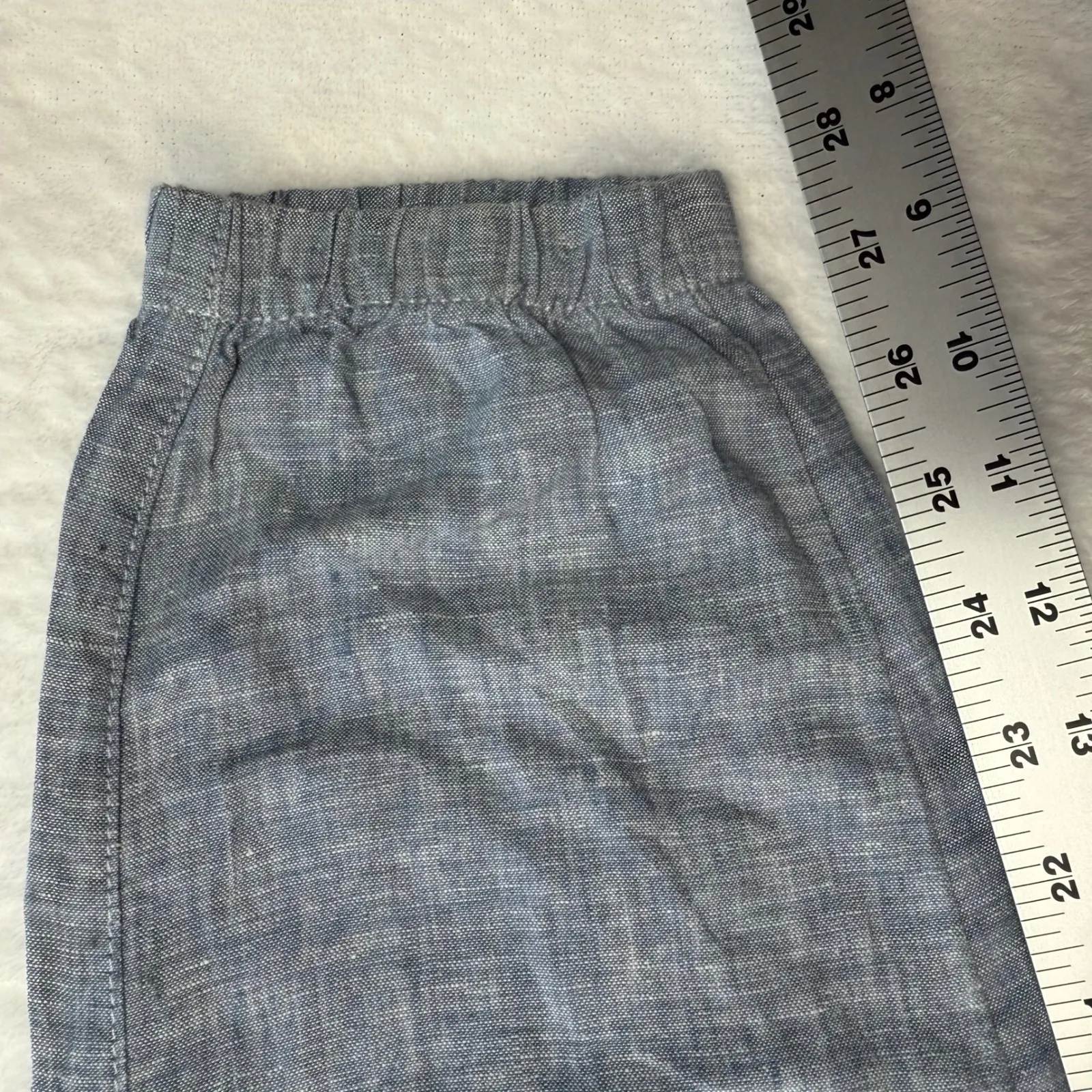 Athleta‎ Linen Blend Jogger Pants Lightweight Drawstring Waist Blue Size 2 - Image 4