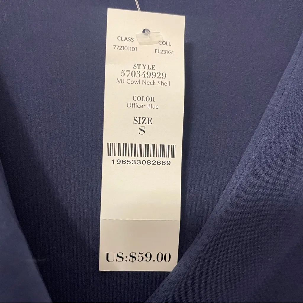 NWT White House Black Market Matte Jersey Cowl Neck Shell | Size: Small - Image 7