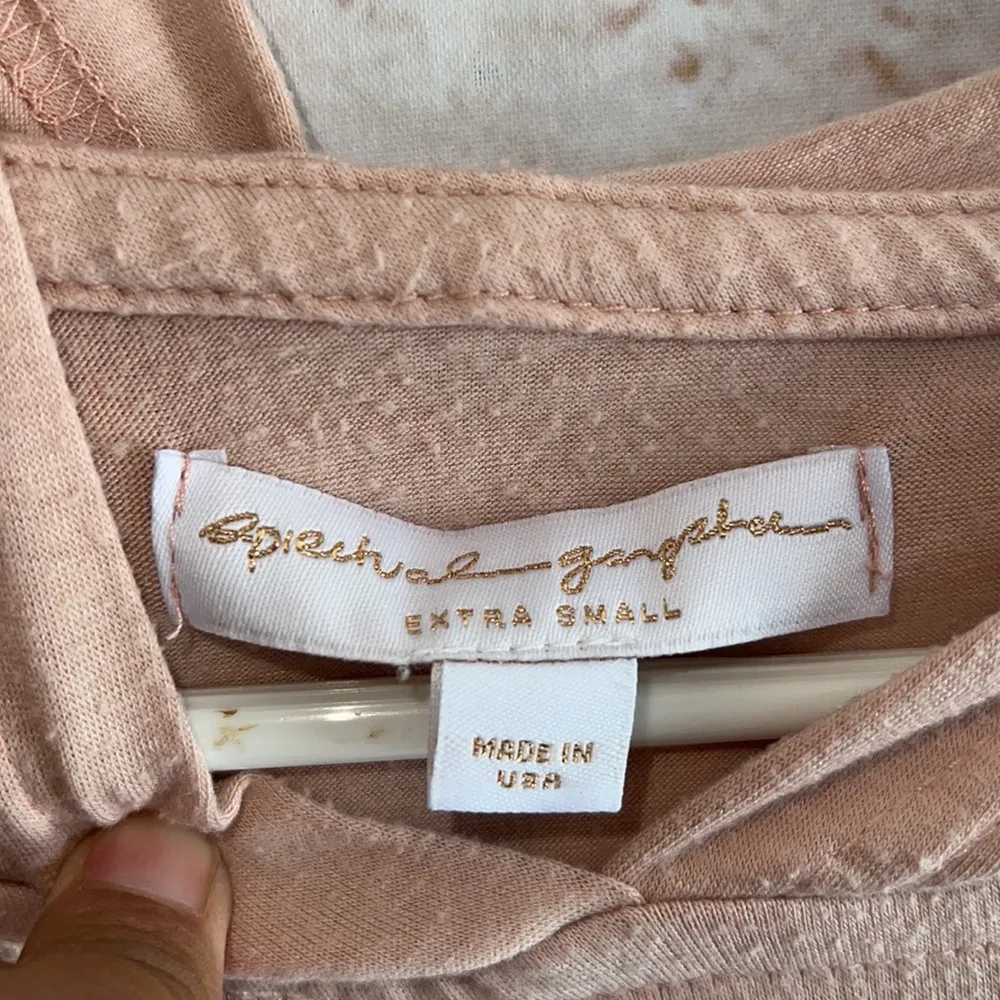 Spiritual Gangster XS Starfish pullover hoodie blush pink lightweight - Image 5