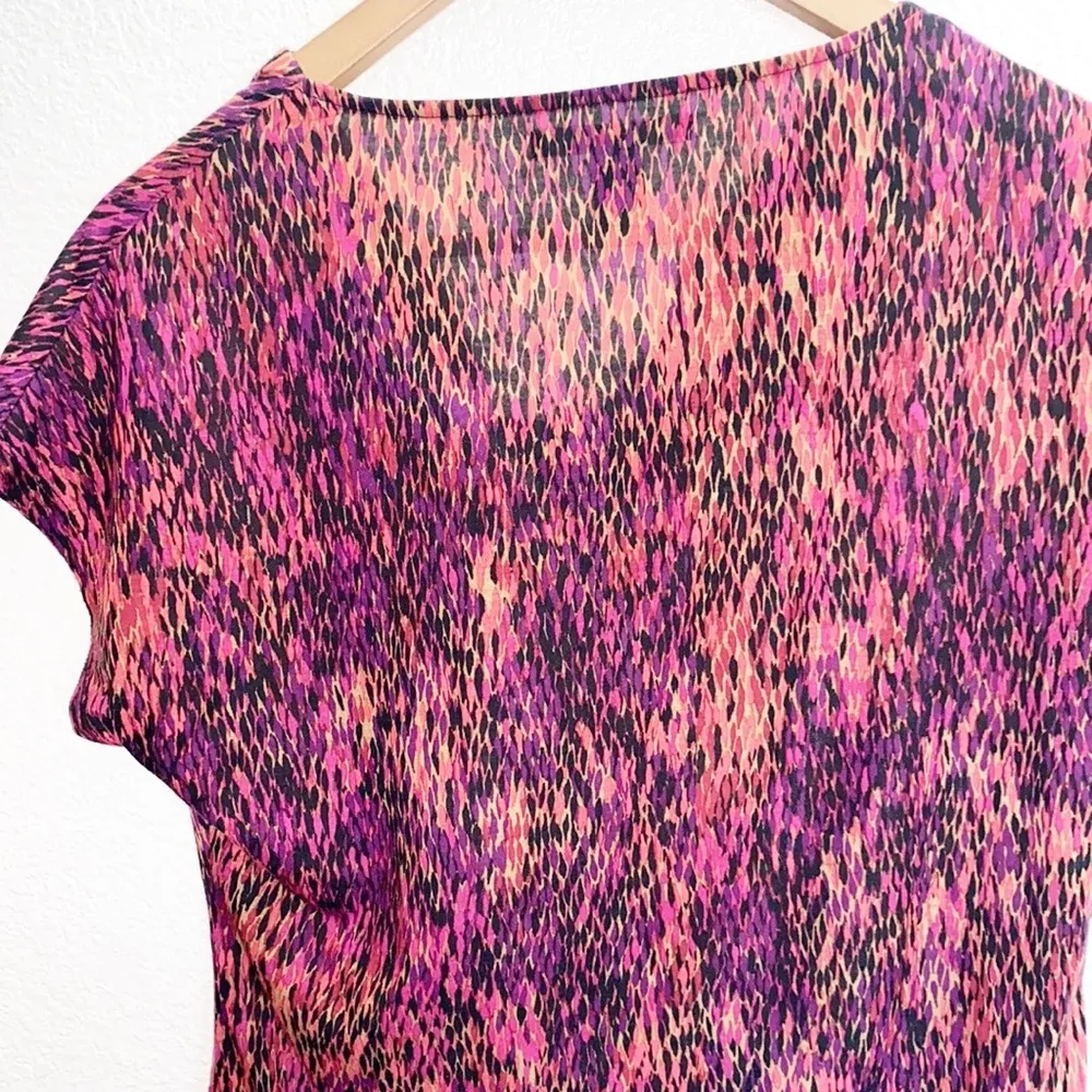 Kenneth Cole Patterned Colorful Cowl Neck Blouse - Image 10