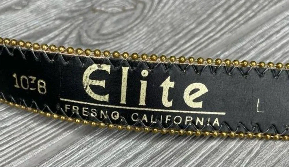 Elite Fresno California pink floral sequin belt accessories size large womens - Image 3