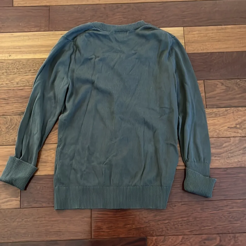 Gap | Dark Gray Cardigan Medium 3/4 Sleeve 100% Cotton - Image 5