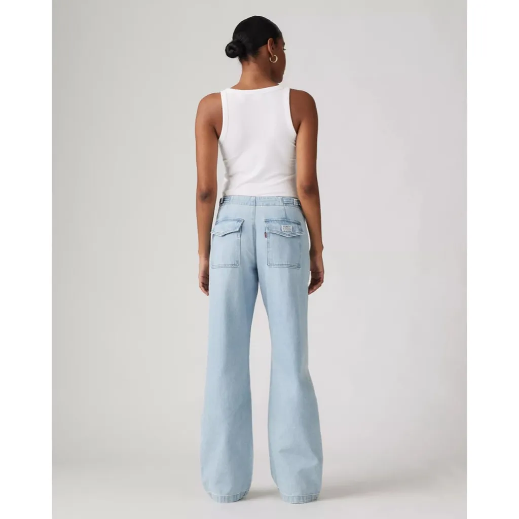 Levi's Surplus NWT Baggy Straight Leg Denim Jeans Size 30x31 Women's Light Wash - Image 2