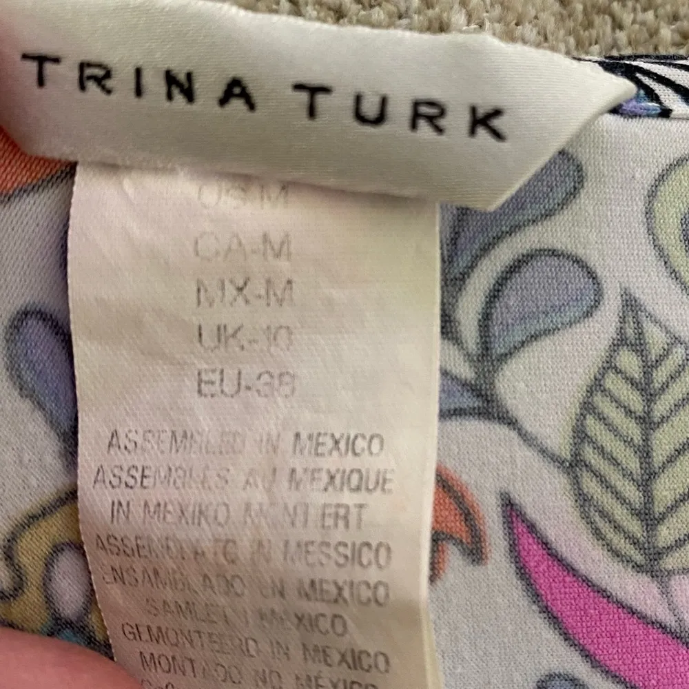 Trina Turk Jungle Beach Paisely-Print Tunic Cover-Up Size Medium Resort Vacation - Image 6