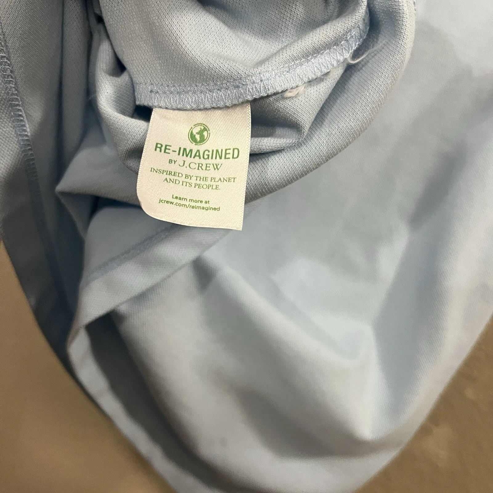 J.Crew Classic Womens Short Sleeve Polo Shirt Powder Blue Size Small Cotton Golf - Image 4