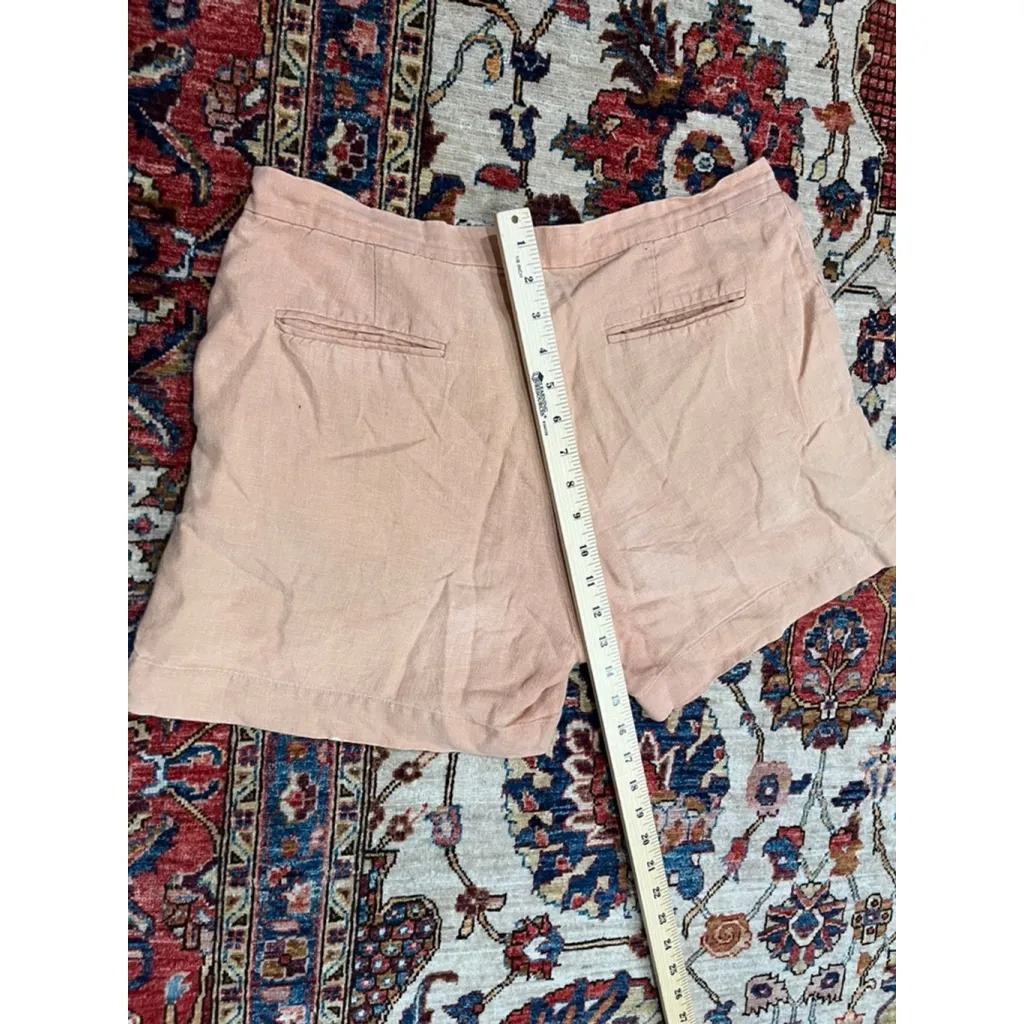 Rachel Comey Linen Shorts Women’s Size 8 Peach Blush Clay Made in USA - Image 9