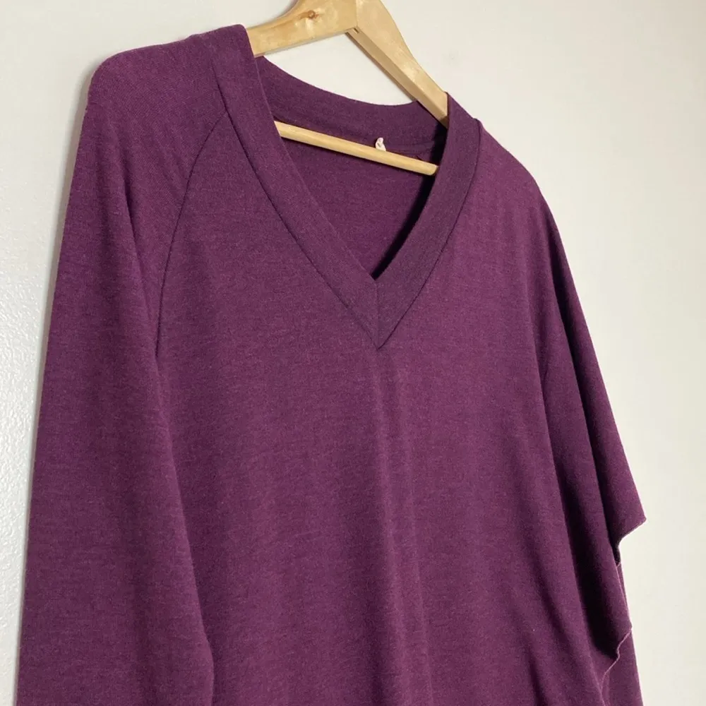 Soft Surroundings Long Sleeve V Neck Asymmetrical Sweater Size S - Image 3