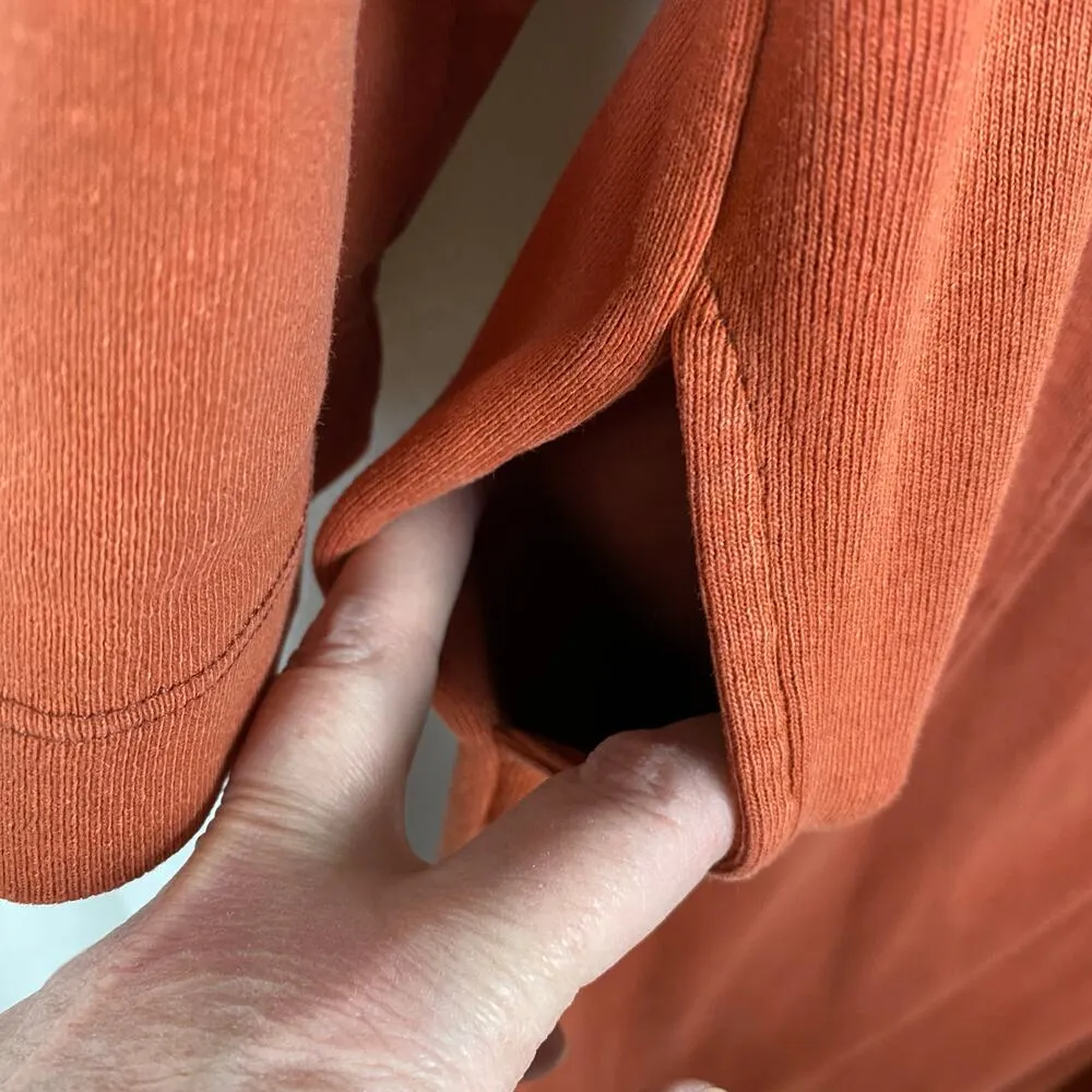 Free People Beach Red Rust Dream Of You Henley Cotton Oversized Dress Sz.XS - Image 9