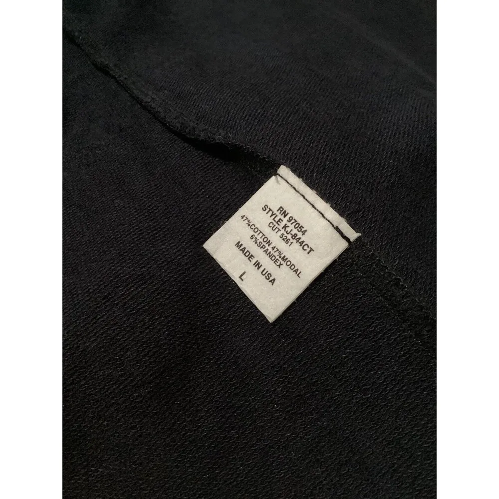 Revolve Krisa Metallic Black Navy Blue Open Front Long Sleeve Knit Cardigan - Image 7