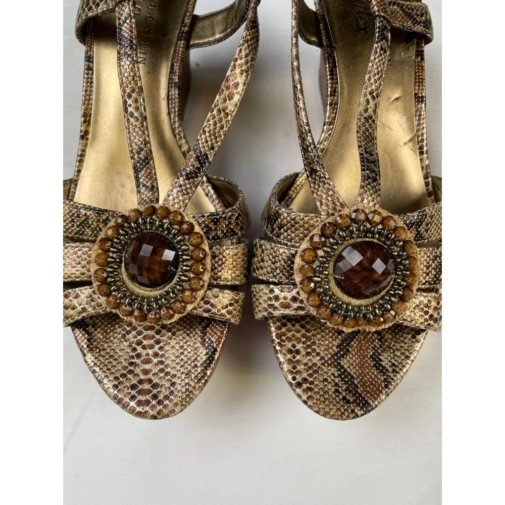 Anne Klein Women's Gold Shoes/Sandal/Wedge Heel 3.25" Size 7.5 SKU 3500 - Image 7