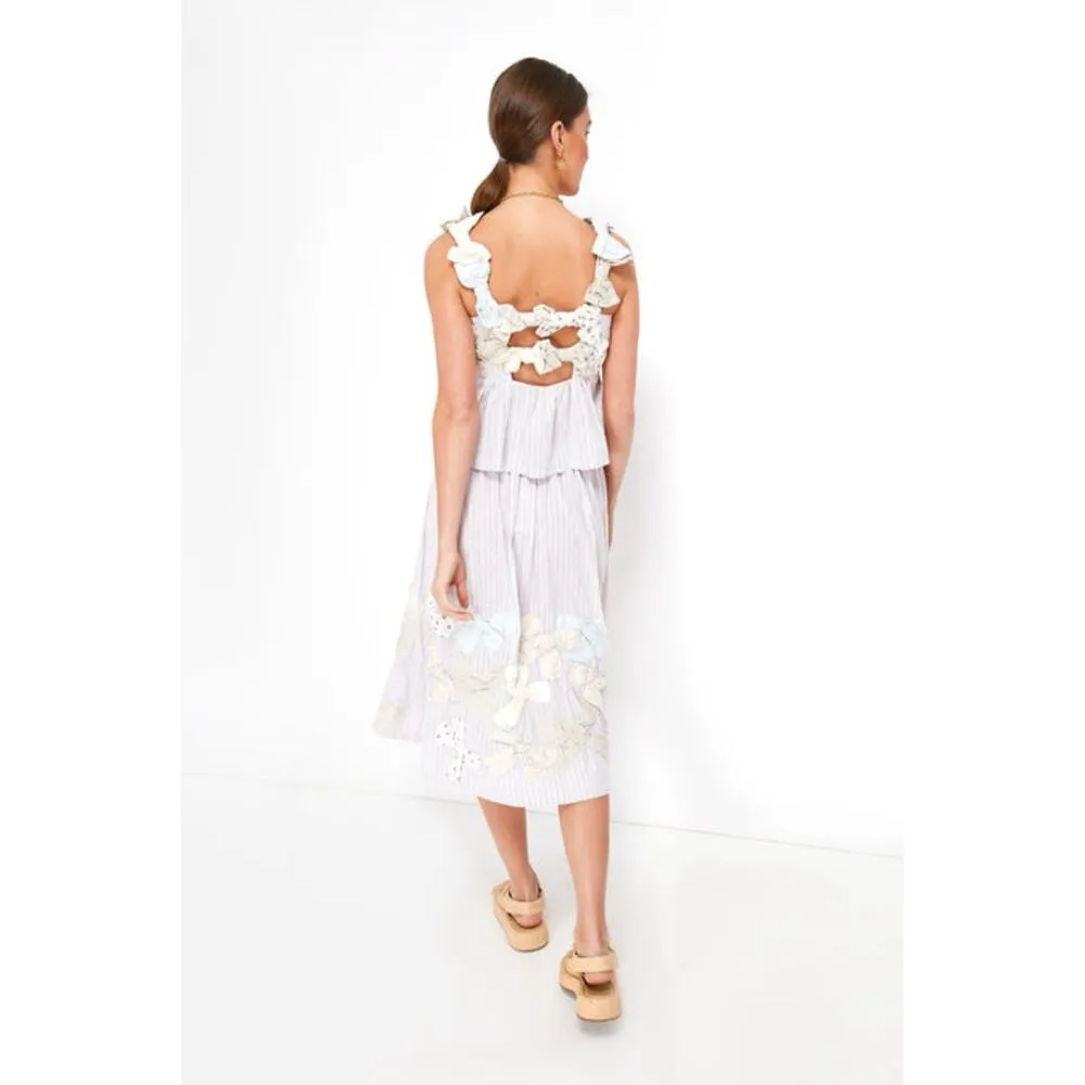 Sea New York Bonnie Bowtie Appliqué Multi Cotton Tank Top Blue - Image 3