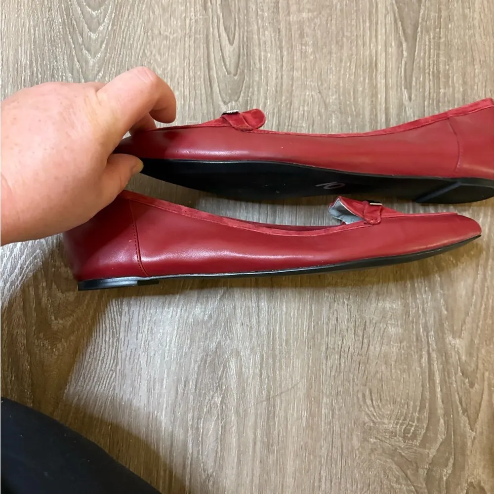 CALVIN KLEIN Red Belicia Loafers Flats Sz 9 Shoes Preppy Classic Ruby Slippers​ - Image 8