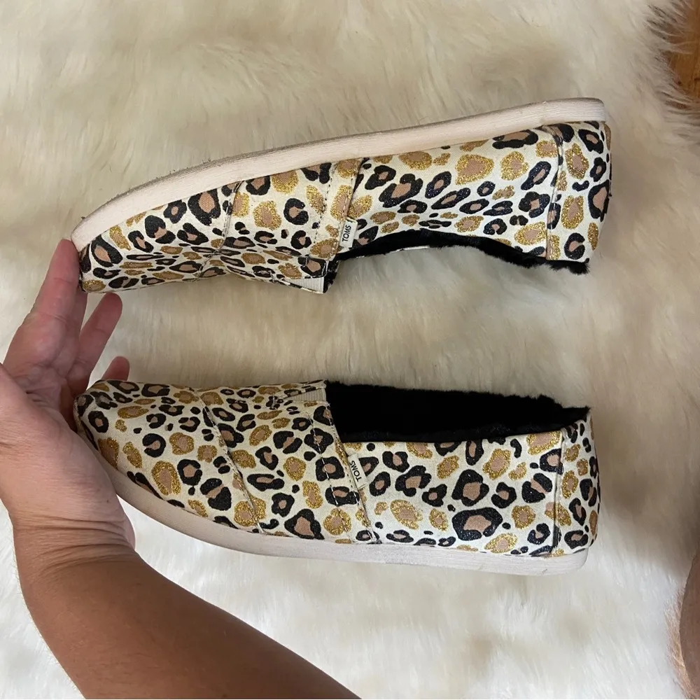 Alpargata Cheetah Glitter Faux Fur Lined Slip On Shoes - Image 4
