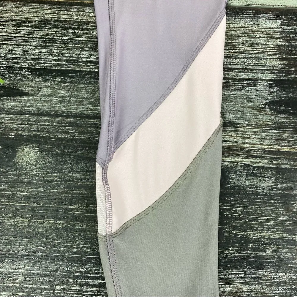 RBX Lavender Color Block 7/8 Ankle Sport Athletic Leggings Pants M NEW Purple Size M - Image 4