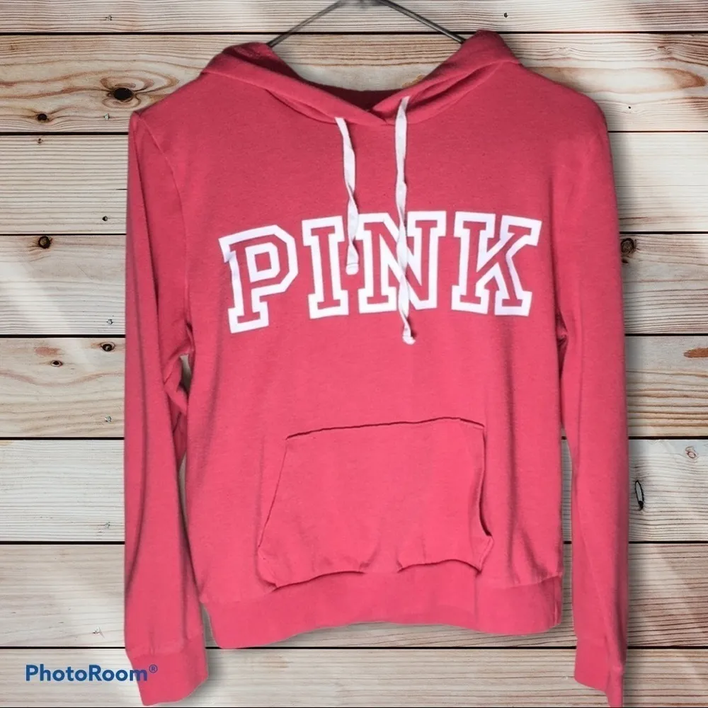 PINK Victoria’s Secret hoodie size small pink vs sweatshirt pink vs top​​​ - Image 2